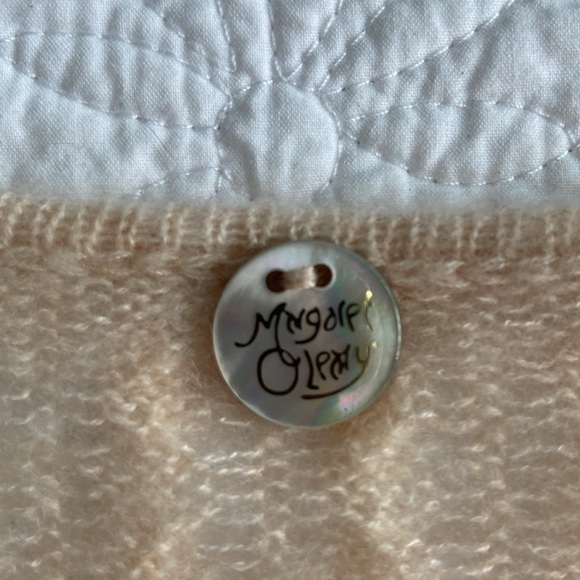 Margaret O’Leary Cashmere Spun Silk Sweater Cream Ivory Small - Picture 6 of 14